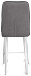 стул Бакарди полубарный нога белая 600 (Т180 светло-серый)