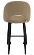 стул Капри-4 ПОЛУБАРНЫЙ нога черная 600 (Т184 кофе с молоком)