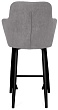 стул Йорк полубарный нога черная 600 (Т180 светло-серый)