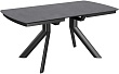 стол Атланта-3/Е (керамика) 130х90(+37) (ноги черные) (керамика CARBON)